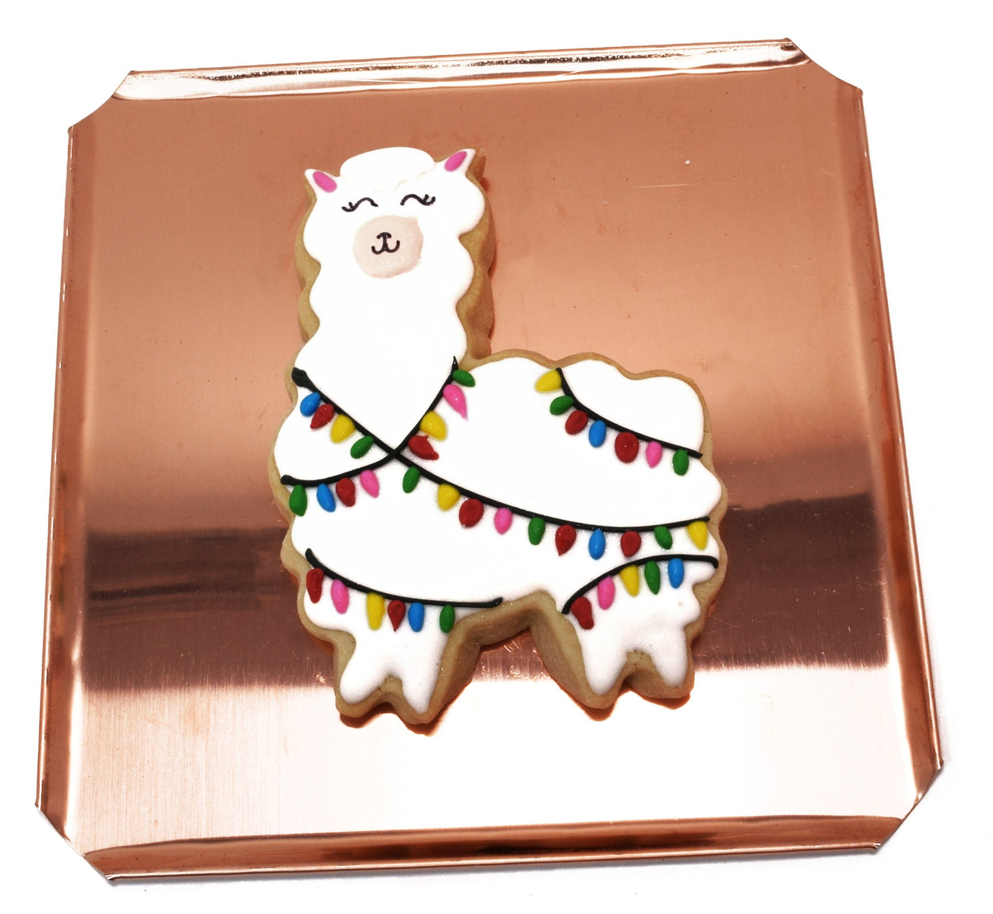 Fluffy Llama Animal Cookie Cutter 4.5 X 3.5 inches - Handcrafted Copper Cookie Cutter by The Fussy Pup