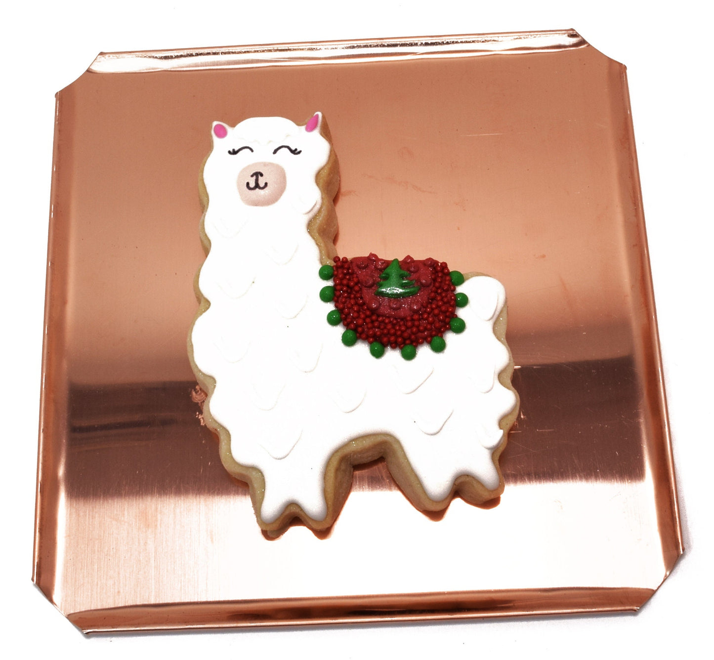 Fluffy Llama Animal Cookie Cutter 4.5 X 3.5 inches - Handcrafted Copper Cookie Cutter by The Fussy Pup