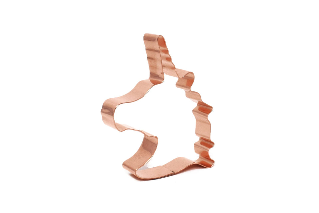 Fancy Unicorn Head Metal Cookie Cutter 3.75 X 3 inches- Handcrafted Copper Cookie Cutter by The Fussy Pup