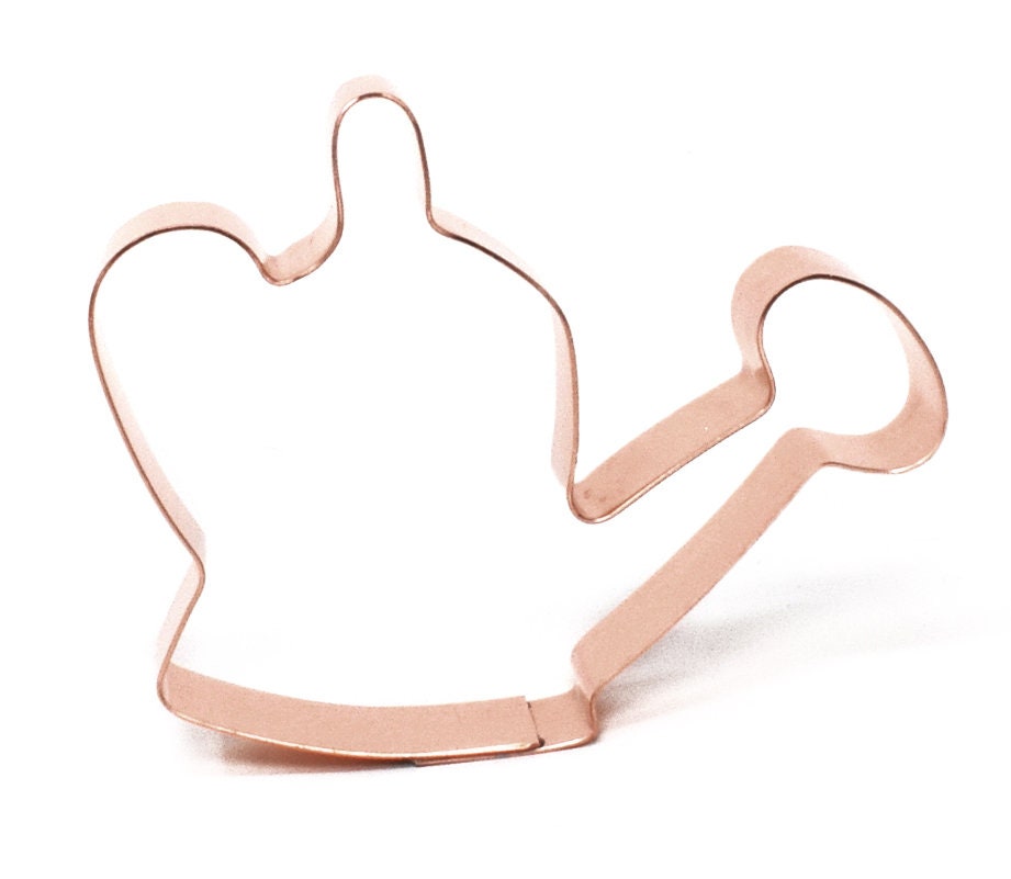 Small Old Fashioned Watering Can ~ Copper Cookie Cutter - Handcrafted by The Fussy Pup