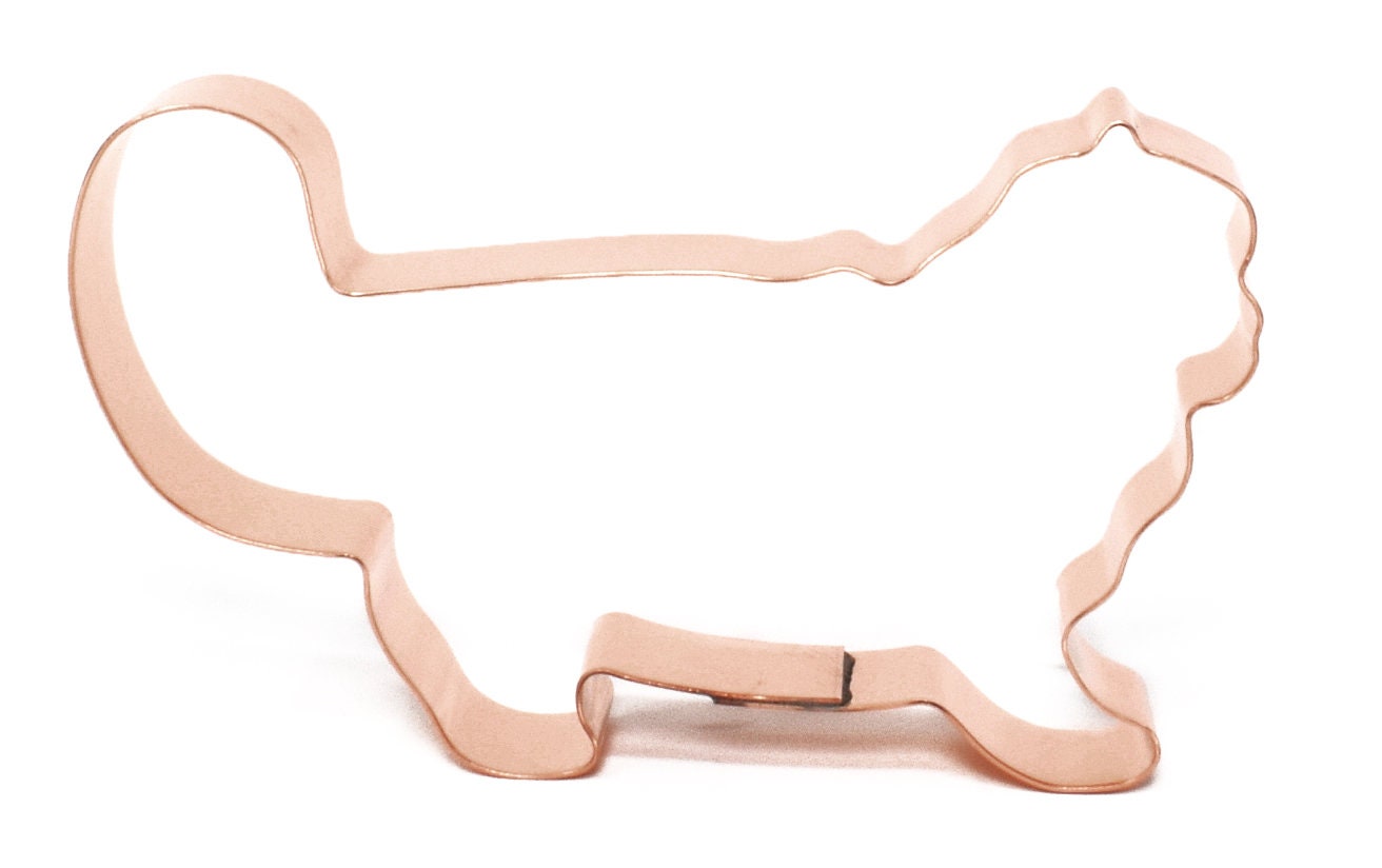 Persian Cat ~ Copper Cookie Cutter - Handcrafted by The Fussy Pup