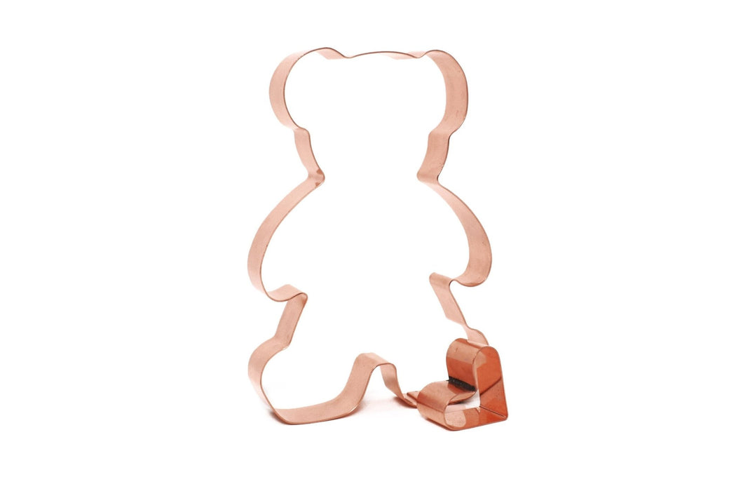 Valentines Day Teddy Bear with Heart Cookie Cutter 3.75 X 5.25 inches - The Fussy Pup - Cookie Cutter