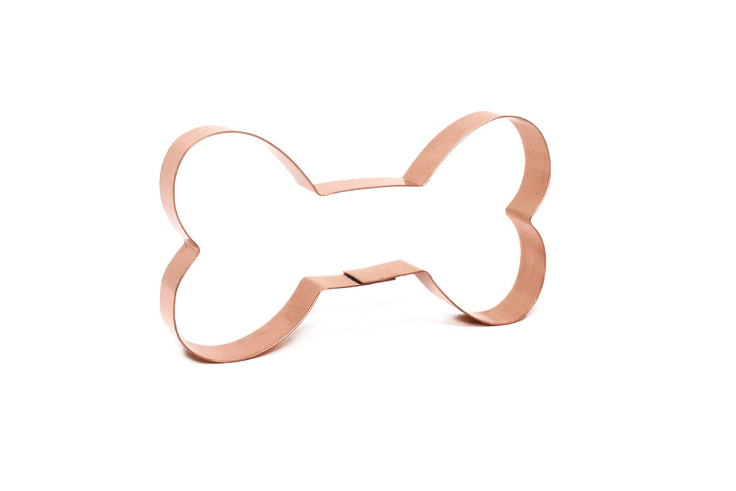 Large Copper Dog Bone Cookie Cutter 5.75 X 3.125 inches - Handcrafted by The Fussy Pup