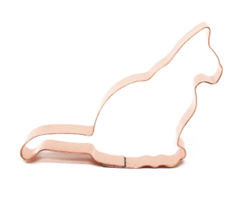 Small Sitting Cat ~ Copper Cookie Cutter - Handcrafted by The Fussy Pup