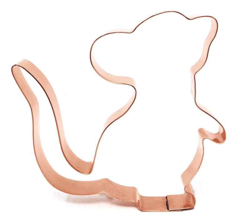 Cute Mouse Cookie Cutter 4 x 4 x 0.75 inches - Handcrafted Copper Cookie Cutter by The Fussy Pup