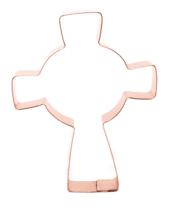 Celtic Cross Cookie Cutter 3.5 X 4.5 inches - Handcrafted Copper Cookie Cutter by The Fussy Pup