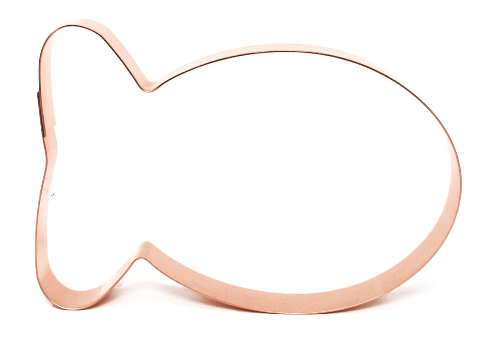 Jumbo Goldfish Metal Fish Cookie Cutter 5.5 X 3.75 inches - Handcrafted Copper Cookie Cutter by The Fussy Pup