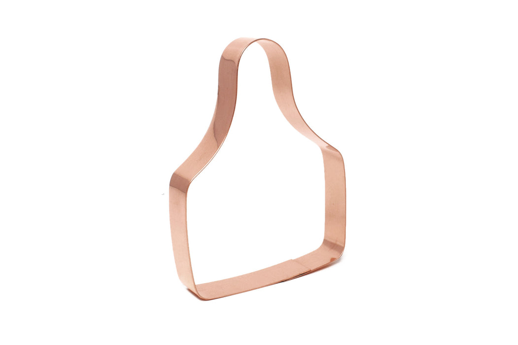 Cattle Ear Tag Cookie Cutter 4.5 X 3.25 inches - Handcrafted Copper Cookie Cutter by The Fussy Pup