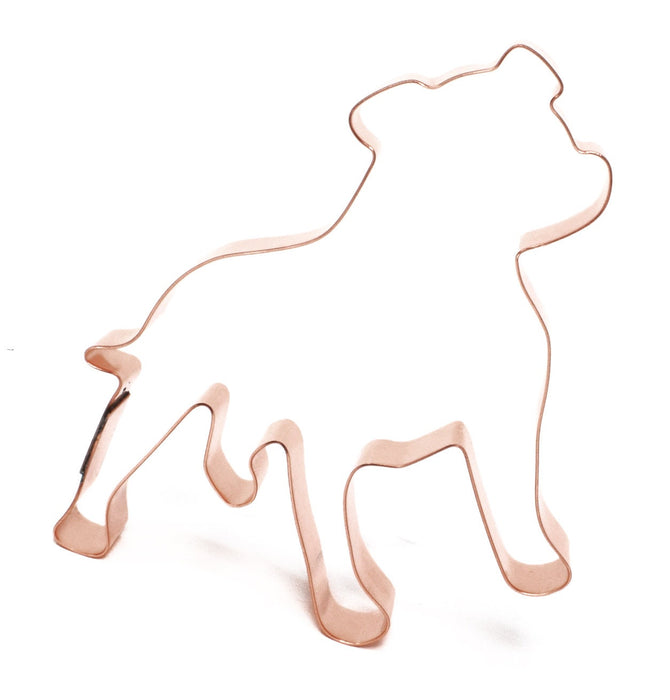 Standing Staffordshire Terrier / Pit Bull Dog Cookie Cutter, 4x4.5 inches