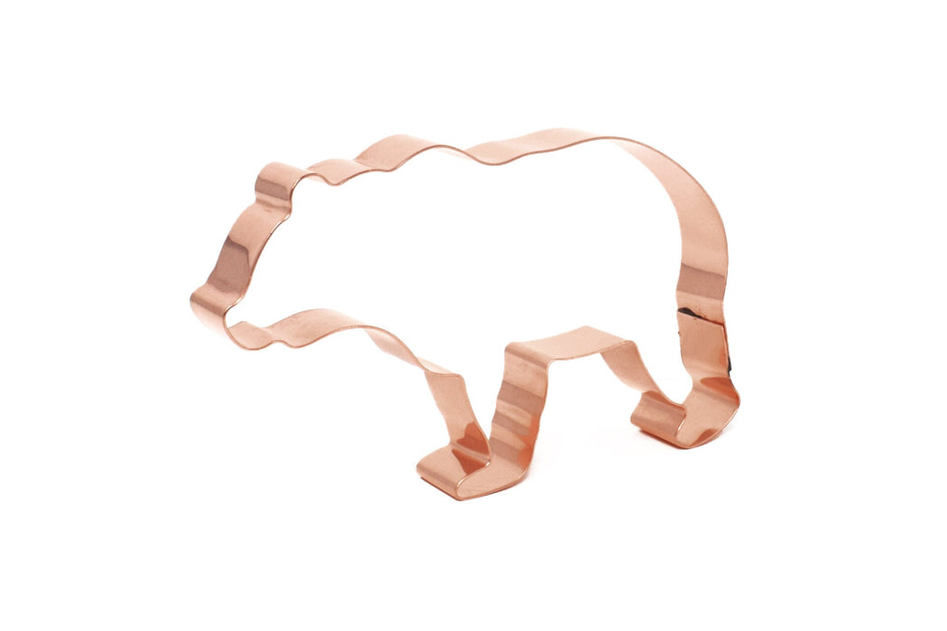 Grizzly Bear Zoo Animal Cookie Cutter 5 X 3 inches - Handcrafted Copper Cookie  Cutter by The Fussy Pup