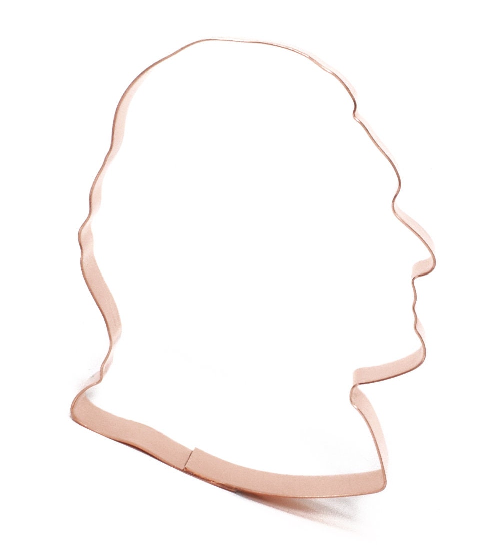 Thomas Jefferson ~ Copper President Cookie Cutter - Handcrafted by The Fussy Pup