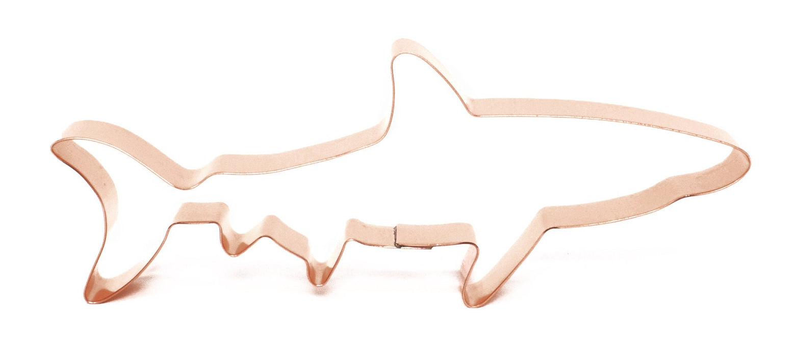 Mako Shark Fish Cookie Cutter 6.75 X 2.75 inches  - Handcrafted Copper Cookie Cutter by The Fussy Pup