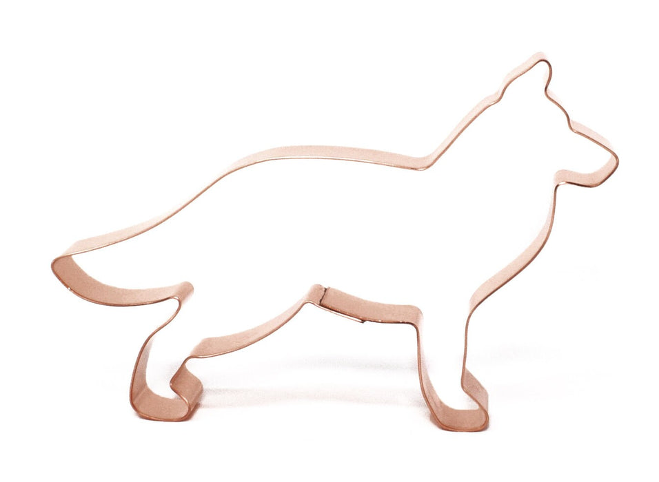 No. 1 German Shepherd Dog Breed Cookie Cutter 5.5 X 3.75 inches- Handcrafted Copper Cookie Cutter by The Fussy Pup