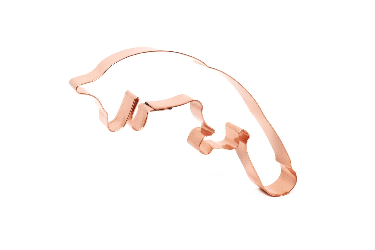 Pouncing Fox Animal Cookie Cutter 5.25 x 2.25 inches - Handcrafted Copper Cookie Cutter by The Fussy Pup