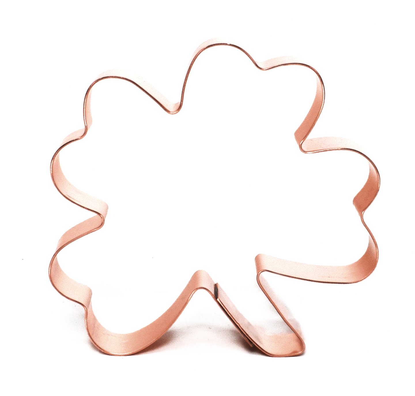 Medium Four Leaf Clover Cookie Cutter 3.5 X 3.5 inches  - Handcrafted Copper Cookie Cutter by The Fussy Pup