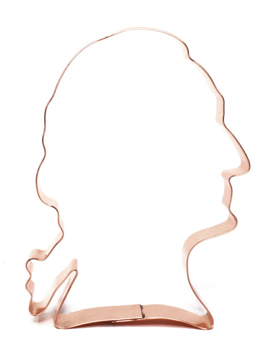 George Washington American President Cookie Cutter 3.5 X 4.5 inches - Handcrafted Copper Cookie Cutter by The Fussy Pup