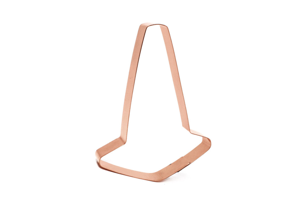 Large Road Safety Traffic Cone Copper Cookie Cutter - Handcrafted by The Fussy Pup