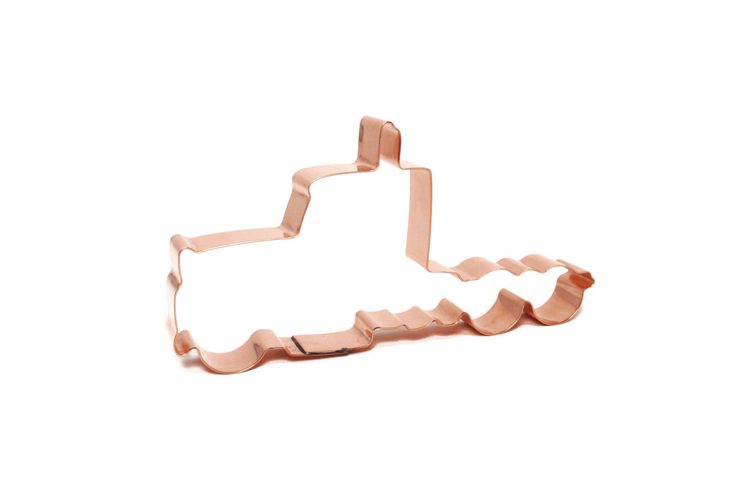 Semi Trailer Truck Copper Cookie Cutter, 3.25x6 inches