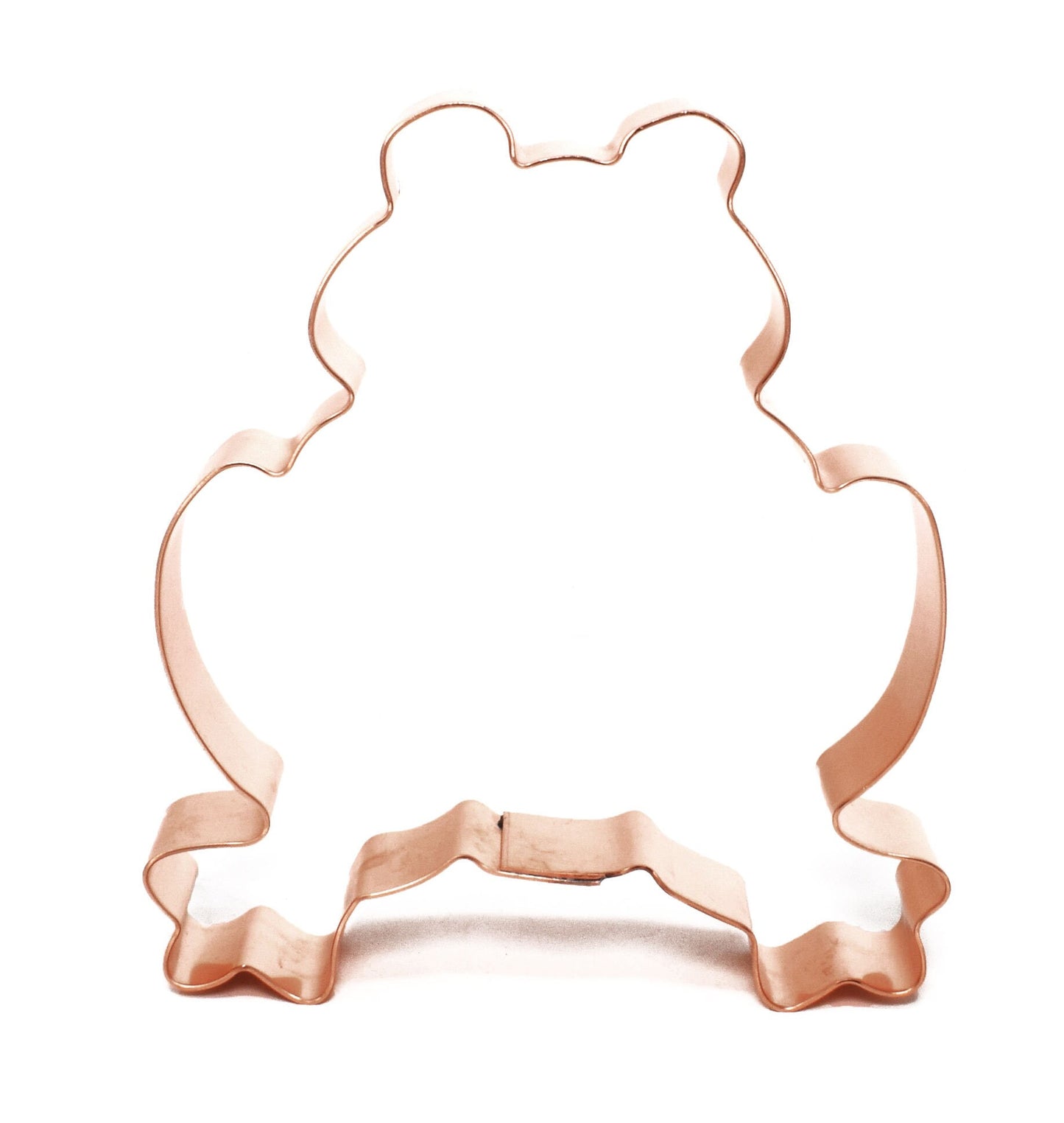 Cute 4 Inch Frog Cookie Cutter, Handcrafted Copper by The Fussy Pup