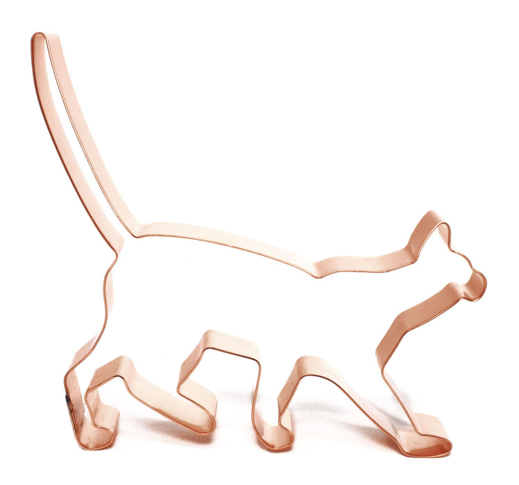 Singapura Cat Metal Cookie Cutter 4.75 X 4.5 inches - Handcrafted Cooper Cookie Cutter by The Fussy Pup