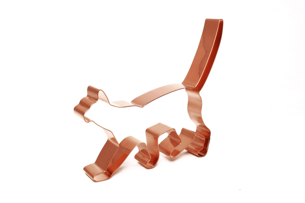 Singapura Cat Metal Cookie Cutter 4.75 X 4.5 inches - Handcrafted Cooper Cookie Cutter by The Fussy Pup