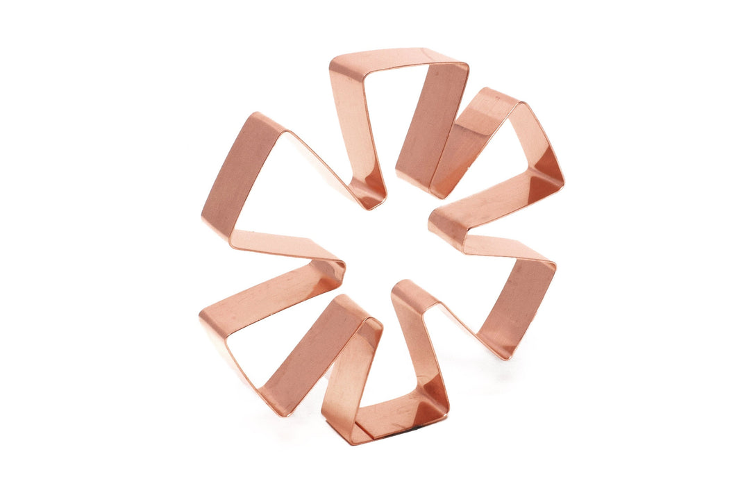 4 inch Windmill Blades ~ Copper Cookie Cutter ~ Handcrafted by The Fussy Pup