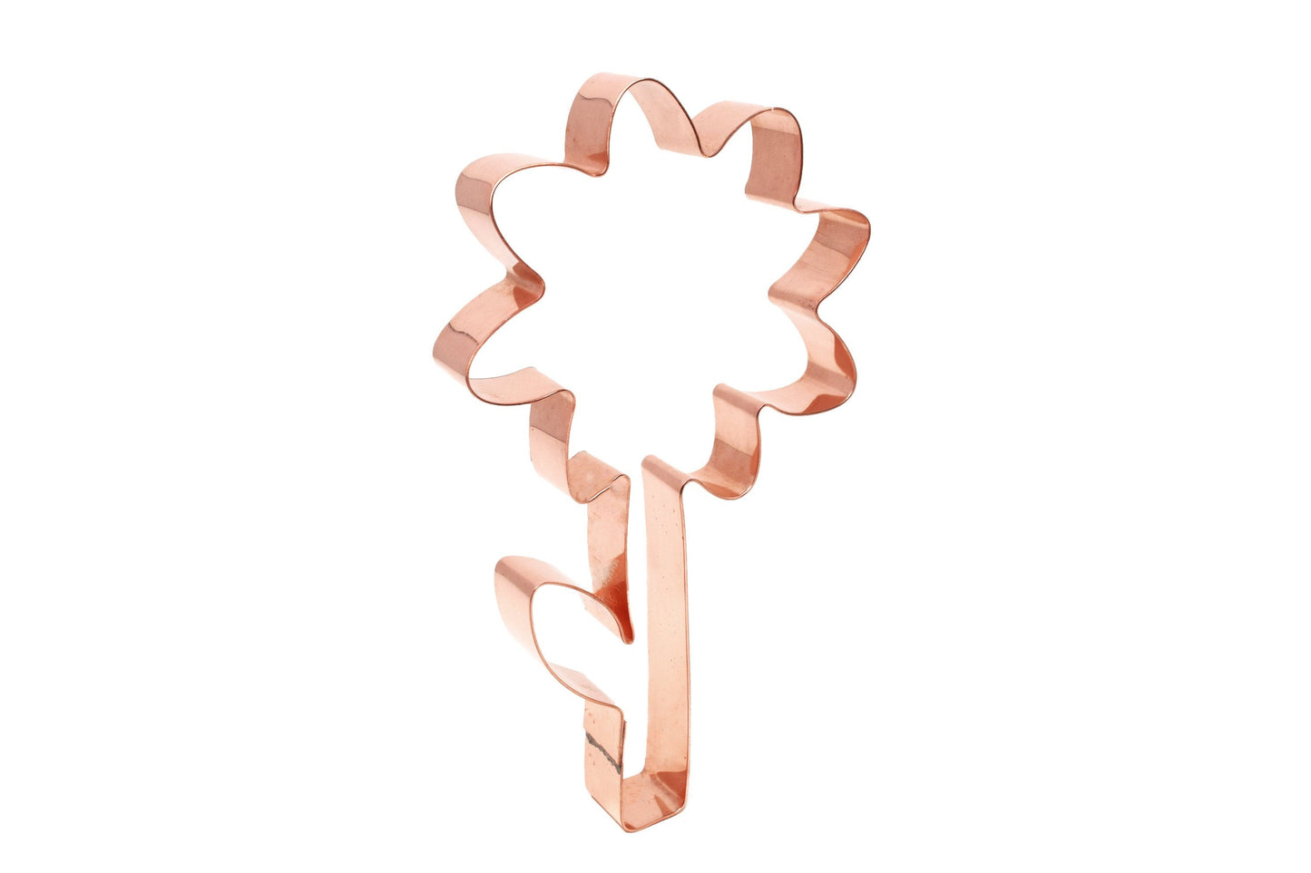 Sunflower with Stem Copper Flower Cookie Cutter ~ Handcrafted by The Fussy Pup