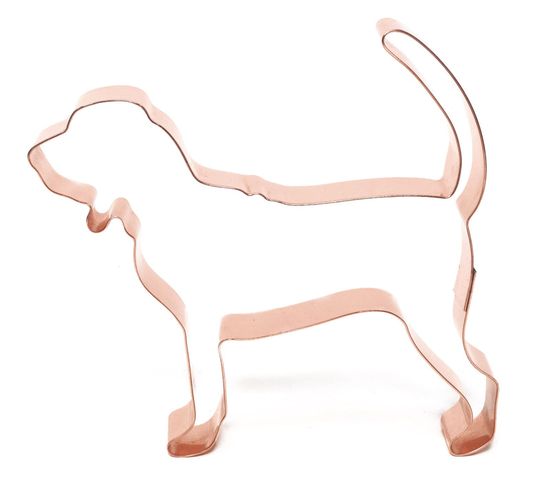 Bloodhound Dog Breed Cookie Cutter 4.5 X 4.5 inches - Handcrafted Copper Cookie Cutter by The Fussy Pup