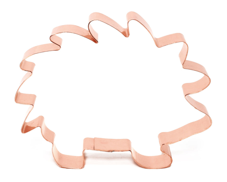 Cute 5 X 4 inch Hedgehog Cookie Cutter - Handcrafted Copper Cookie Cutter by The Fussy Pup