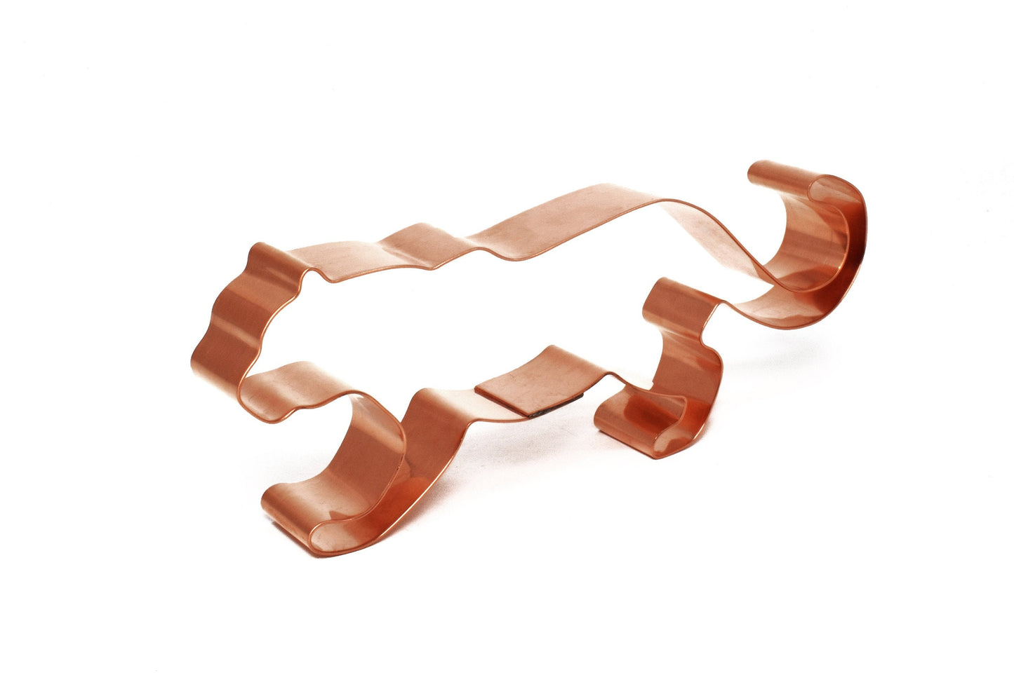 Leopard Zoo Animal Cookie Cutter 6 x 2 inches - Handcrafted Copper by The Fussy Pup