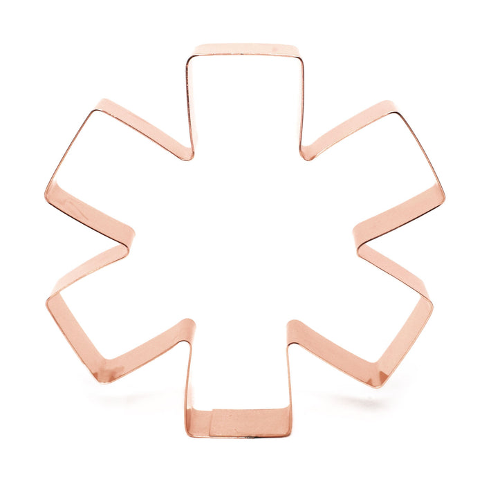 4.5 inch Star of Life Symbol Copper Cookie Cutter - Handcrafted by The Fussy Pup