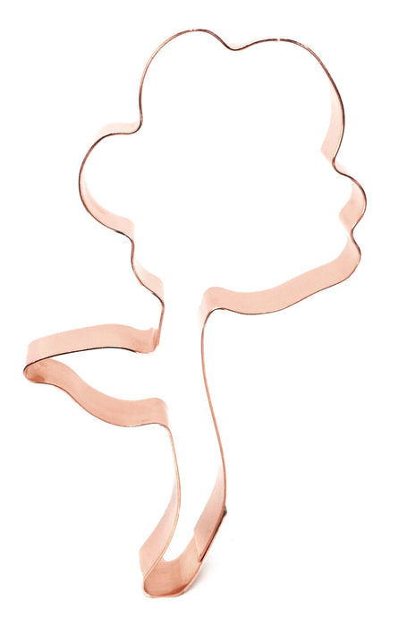 Single Rose Copper Flower Cookie Cutter ~ Handcrafted by The Fussy Pup