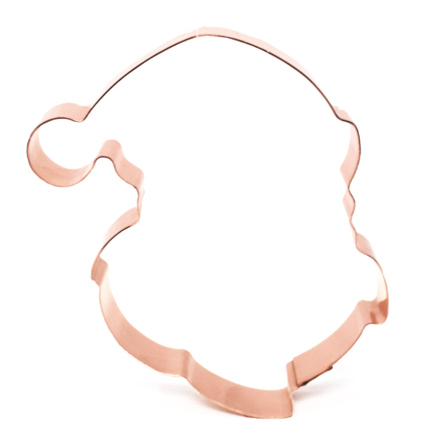 Cute Santa Claus Face Copper Cookie Cutter, 4x4.5 inches