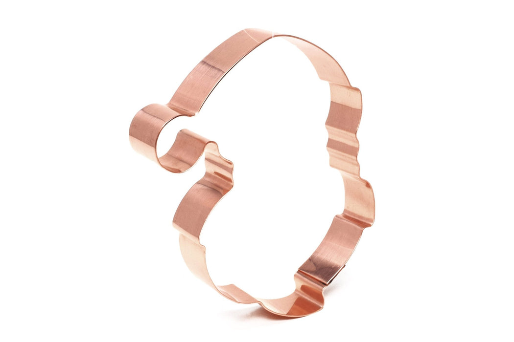 Cute Santa Claus Face Copper Cookie Cutter, 4x4.5 inches - The Fussy Pup - Cookie Cutter