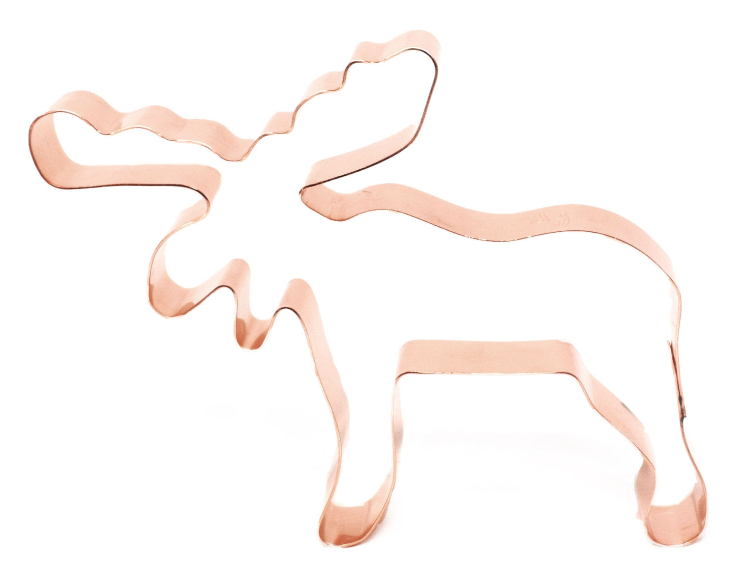 Moose with large antlers Christmas Cookie Cutter, 5 x 4 inches