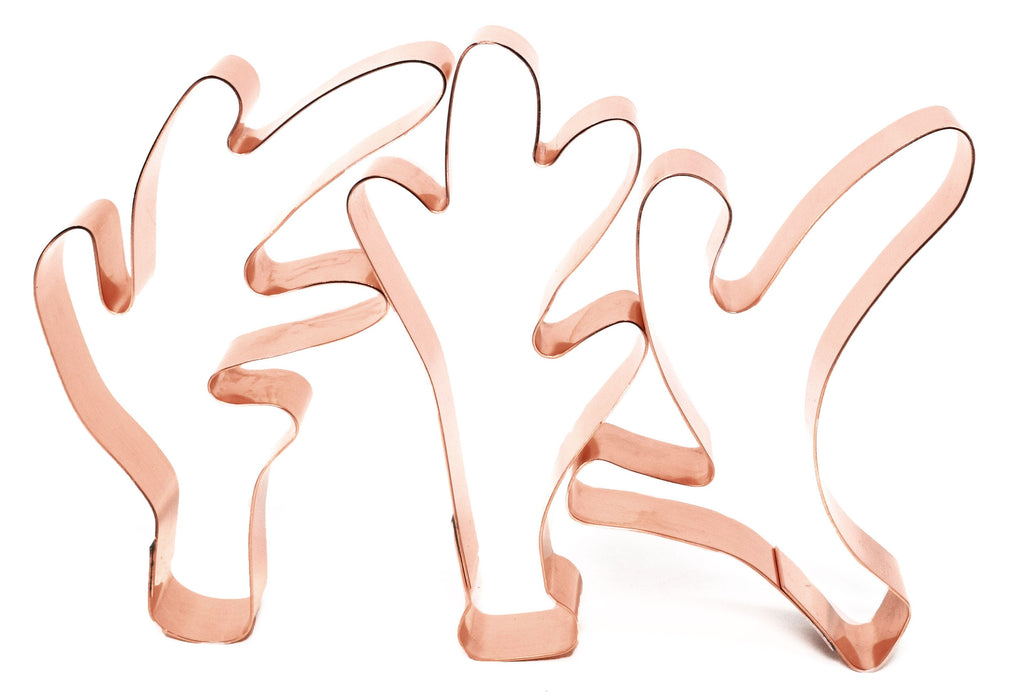 Set of 3 Deer / Reindeer Antlers Copper Cookie Cutters