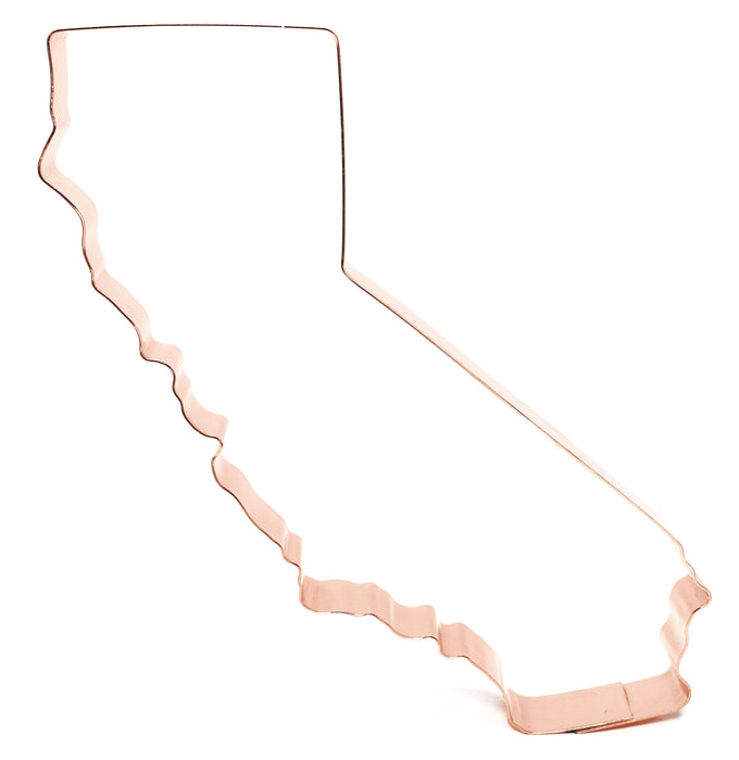 State of California Cookie Cutter 6.25 x 4.75 inches, Handcrafted Copper by The Fussy Pup