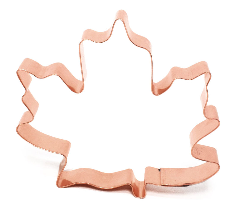 Maple Leaf Cookie Cutter 3.5 x 4 inches - Handcrafted Copper by The Fussy Pup