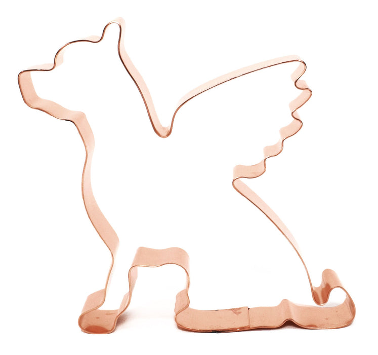 Chihuahua Dog Angel with Wings ~ Copper Cookie Cutter - Handcrafted by The Fussy Pup