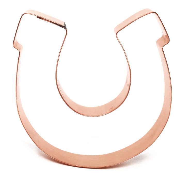 Cute Chunky 3 1/2 inch Horseshoe ~ Copper Cookie Cutter ~ Handcrafted by The Fussy Pup