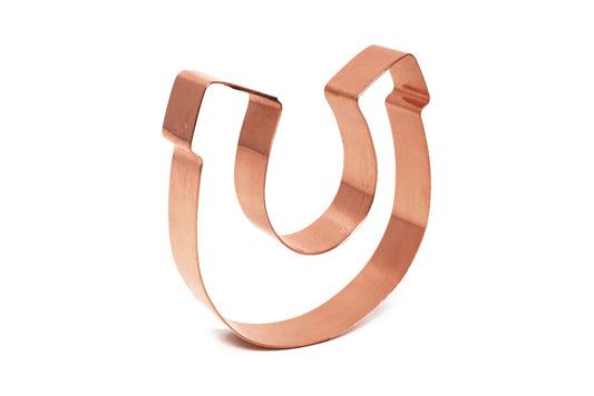 Cute Chunky 3 1/2 inch Horseshoe ~ Copper Cookie Cutter ~ Handcrafted by The Fussy Pup