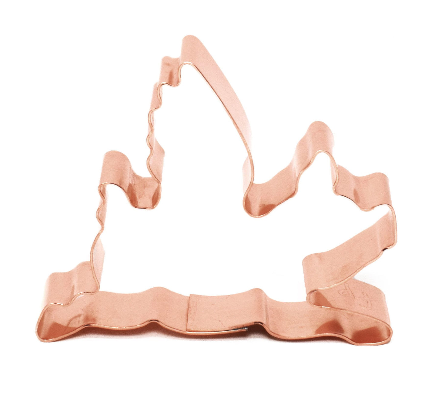 Small When Pigs Fly - 3 X 2.5 inch Flying Pig Copper Cookie Cutter - Handcrafted by The Fussy Pup