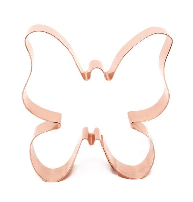 3.5 Inch Tall Pretty Butterfly Cookie Cutter - Handcrafted Copper by The Fussy Pup