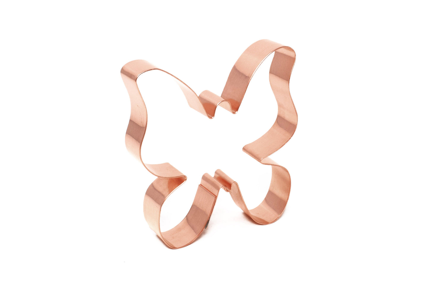 3.5 Inch Tall Pretty Butterfly Cookie Cutter - Handcrafted Copper by The Fussy Pup