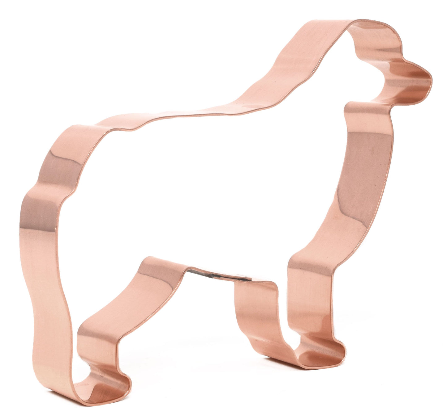 No. 1  Australian Shepherd Dog Cookie Cutter 4 X 3.25 inches - Handcrafted Copper by The Fussy Pup