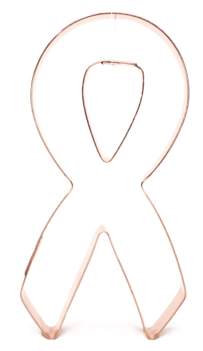 Awareness Ribbon Cookie Cutter 2.5 X 5 inches - Handcrafted Copper by The Fussy Pup