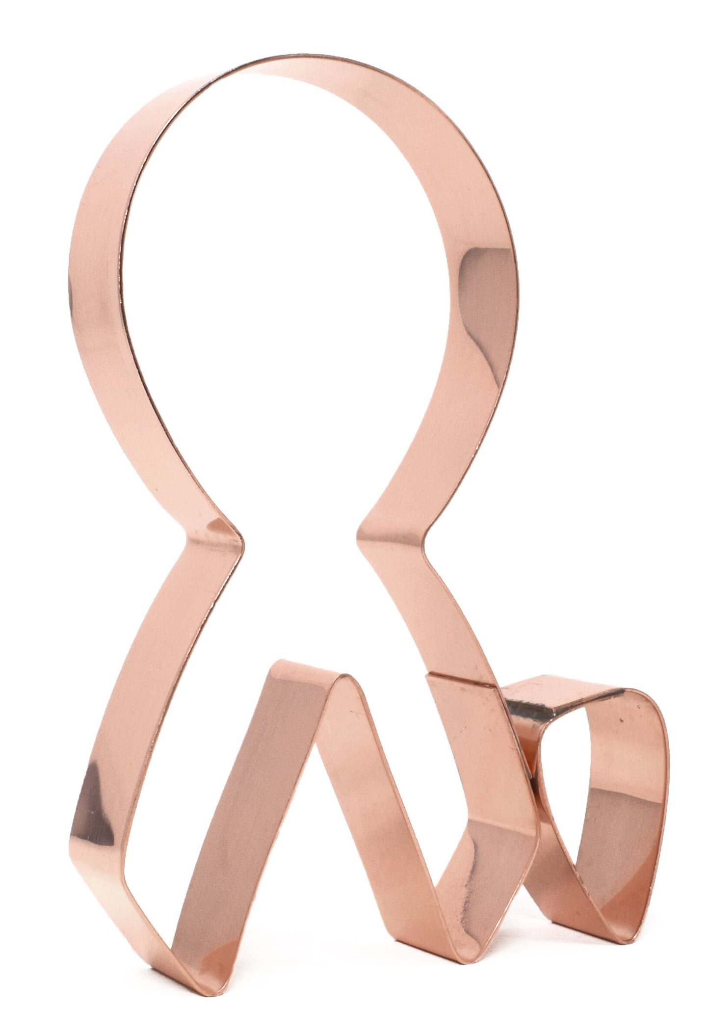 Awareness Ribbon Cookie Cutter 2.5 X 5 inches - Handcrafted Copper by The Fussy Pup