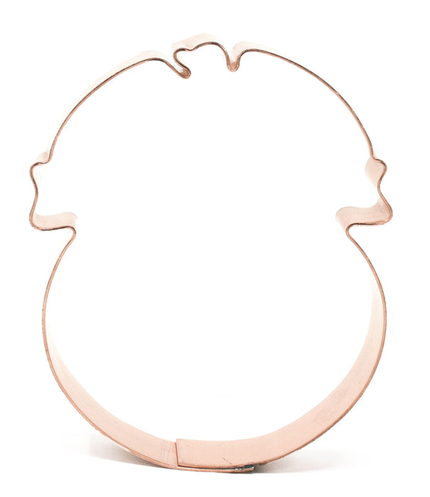 Small Round Eagle Topped Police Badge Copper Cookie Cutter - Handcrafted by The Fussy Pup