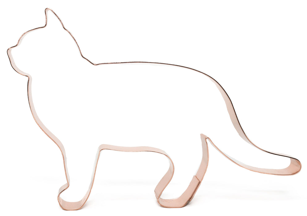 American Shorthair Cat Breed Metal Cookie Cutter 4 X 6.5 inches - Handcrafted Copper Cookie Cutter by The Fussy Pup