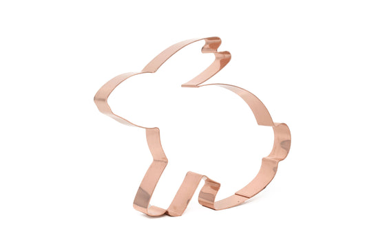 Folk Art Bunny  Rabbit Copper Cookie Cutter - Handcrafted by The Fussy Pup